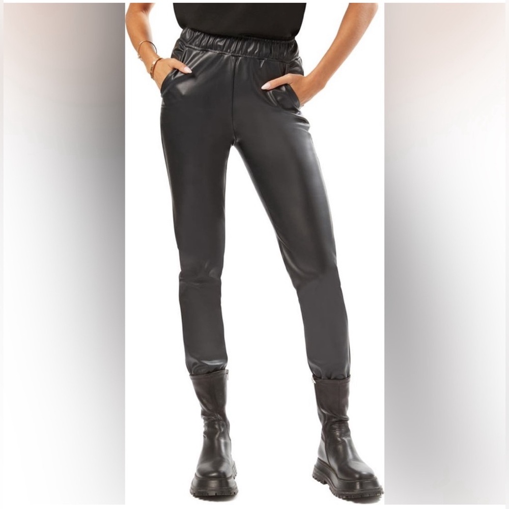 WeWoreWhat Vegan Leather Joggers